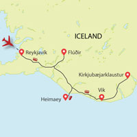 small Iceland map