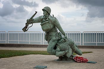 statue on Omaha Beach