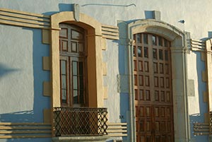Oaxaca blue building