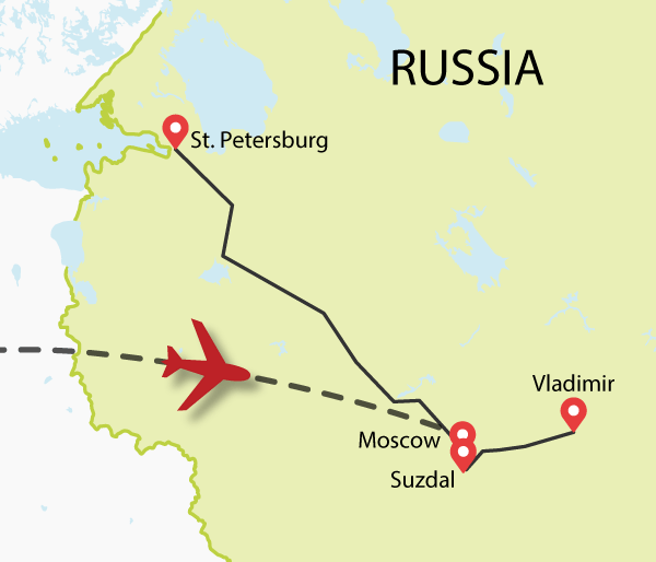 Russia tour map