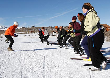 skate skiing class