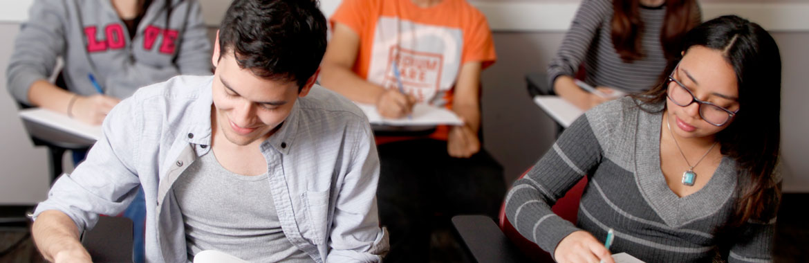 students studying