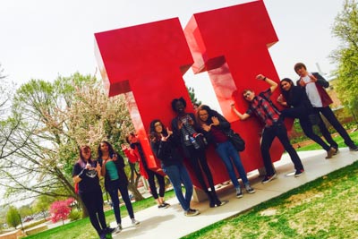 Students enjoying the day at the U